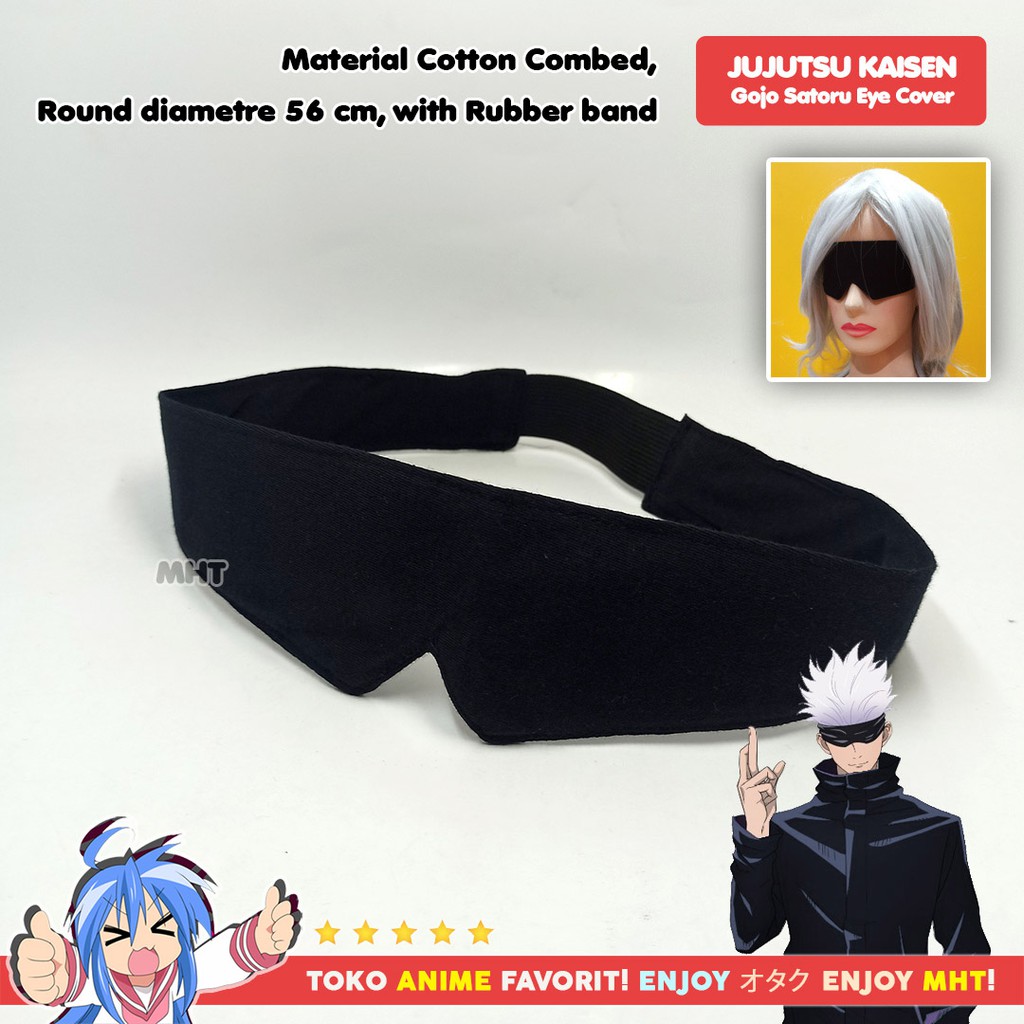 Tutup Mata Gojo Satoru Jujutsu Kaisen Cosplay Kostum Costume Eye Cover