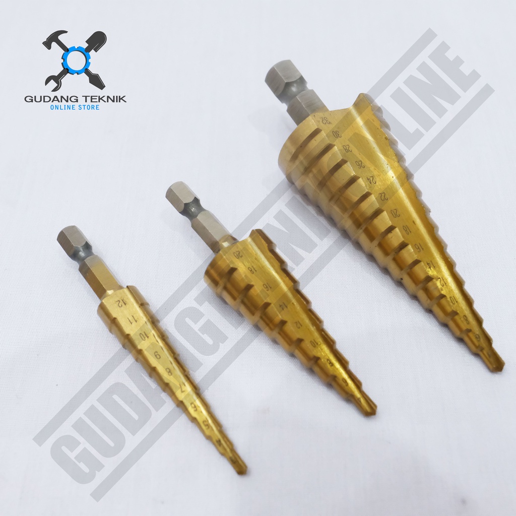 Mata Bor Pagoda Step 3-12mm 4-20mm 4-32mm HASSTON PROHEX / Step Drill 3-12 4-20 4-32 mm HASTON