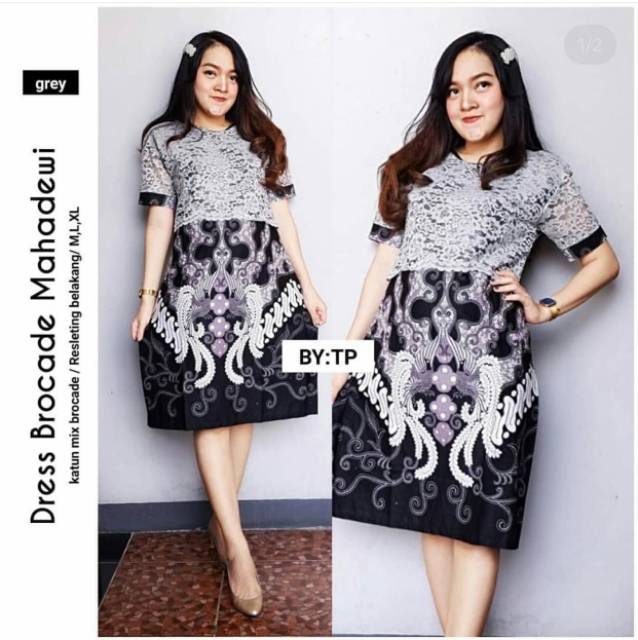 GROSIR DRESS BROKAT MAHADEWI