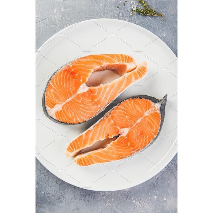 IKAN SALMON STEAK FROZEN (NORWEGIAN PREMIUM QUALITY) 500 GRAM