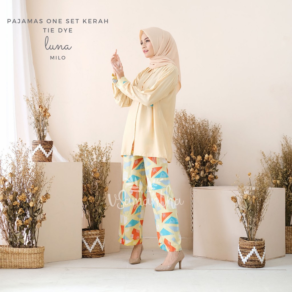 Pajamas Set / Piyama One Set Kemeja Tie Dye II