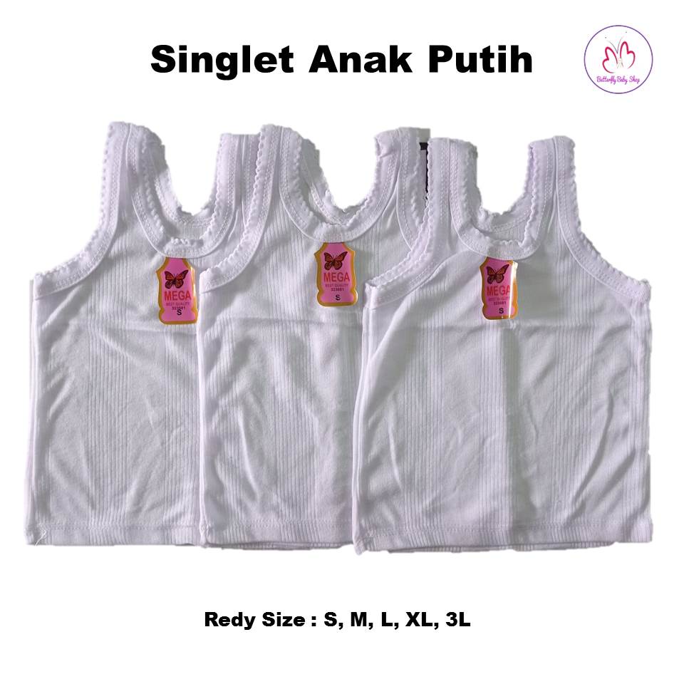 Singlet Anak Putih Ukuran XL