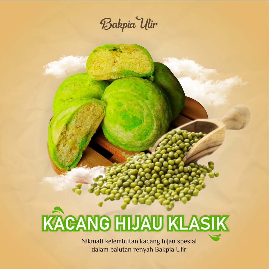 

Bakpia Ulir Kacang Ijo Bakpia Kering Oleh Oleh Khas Surabaya isi 10 per box