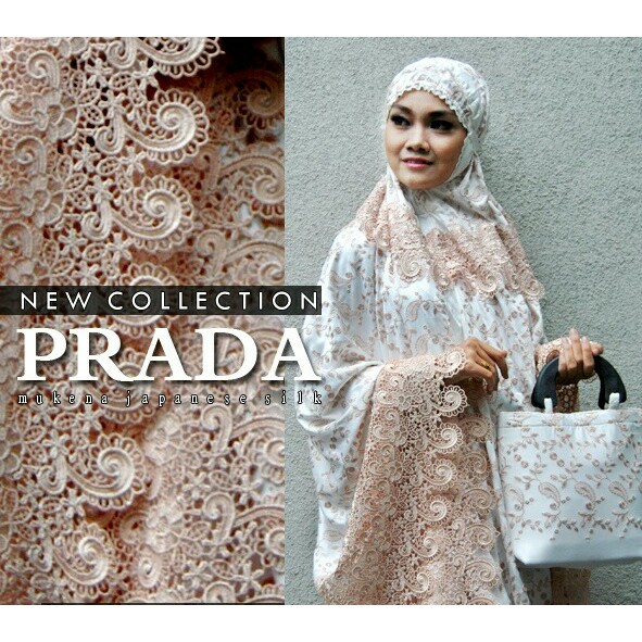 Bestseller Fashion Mukena Dewasa Mukena Premium Sutra Paris Prada Full Bordir High Quality