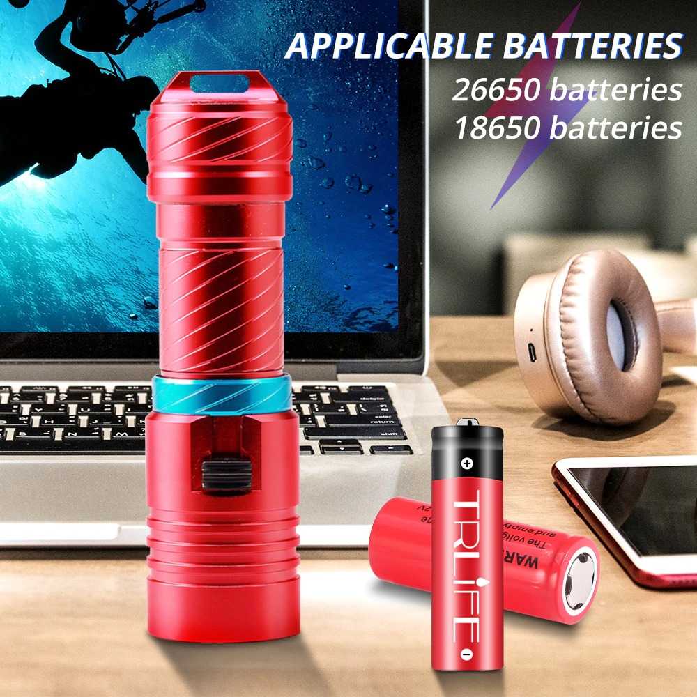 IDN TOOLS - TRLIFE Senter LED Diving Flashlight Waterproof L2 3800 Lumens - TR298