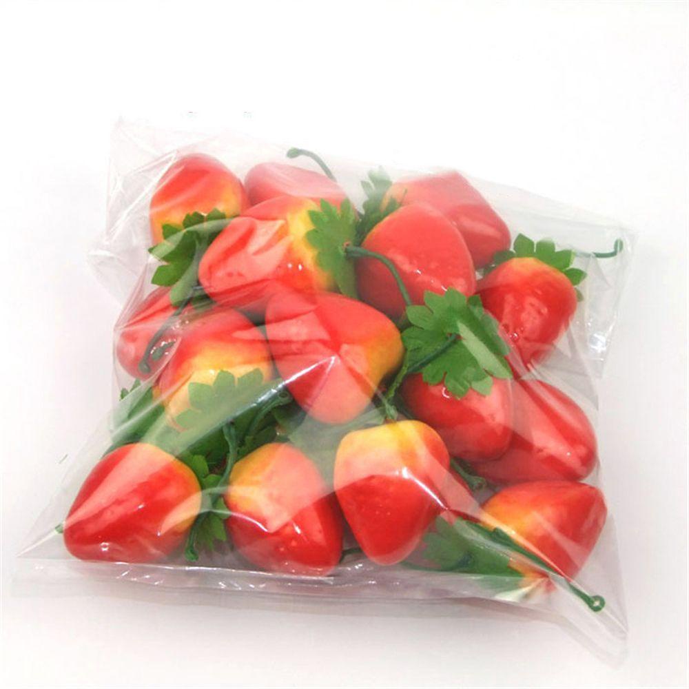 Quinton Mini Buah Palsu Plastik Jeruk Model Decor Busa Sayur Dekorasi Rumah Pesta Ornamen Simulasi Strawberry Ornamen