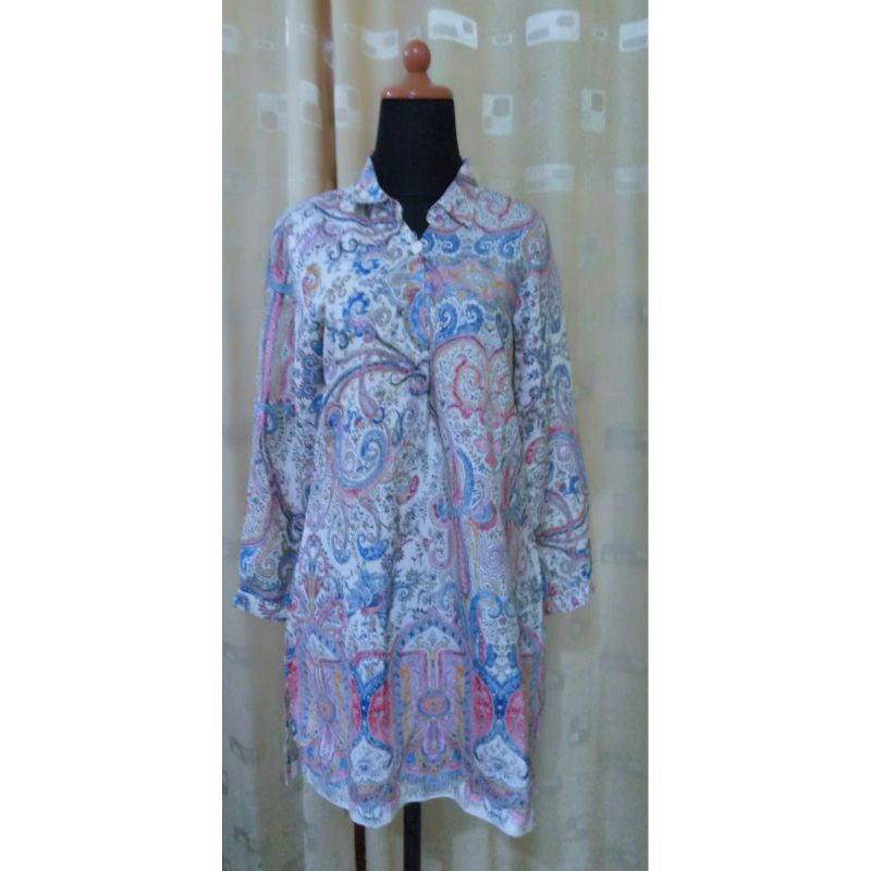 TUNIK PRINTING WANITA BRAND ANNISA( MATAHARI) PRELOVED