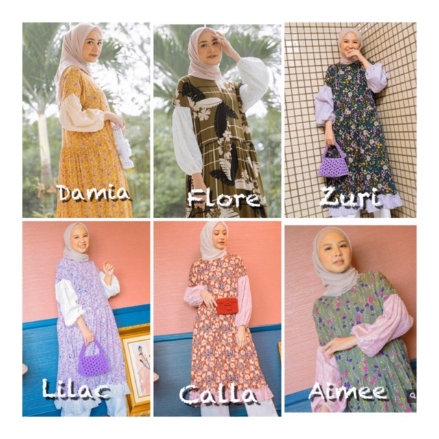 Midi Raya Damia Flore Lilac Zuri Calla Aimee by Haidee Orlin