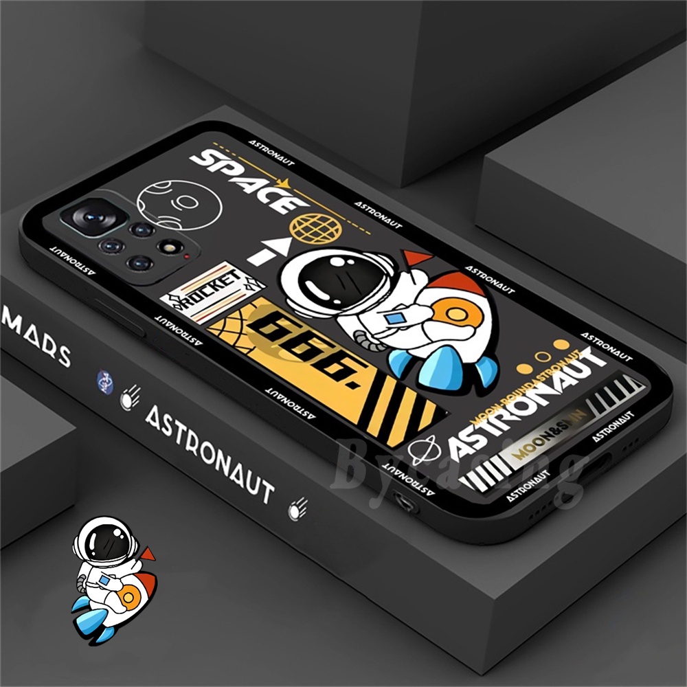 Soft Case Bahan TPU Desain Roket Luar Angkasa Untuk Redmi Note 11 Pro Note 11S Redmi 10C 10A 9C 9T 9A Note 10 5G 10S Note 9 Note8 Note7 Poco M3 Pro X3 Pro X3 Pro