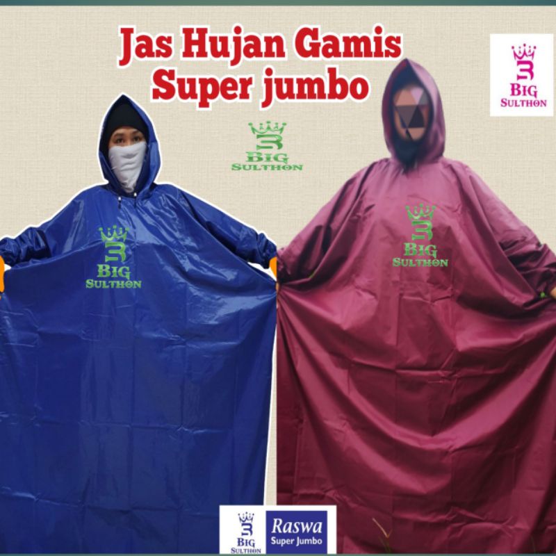 Jumbo Jas hujan /mantel gamis/jubah akhwat muslimah wanita syar'i