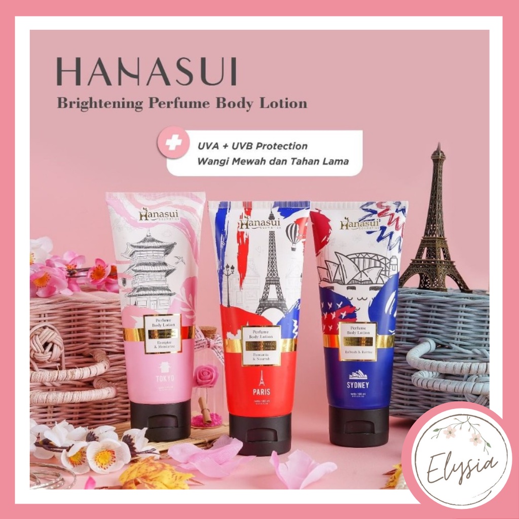 HANASUI Perfume Body Lotion 180mL UVA UVB Protection