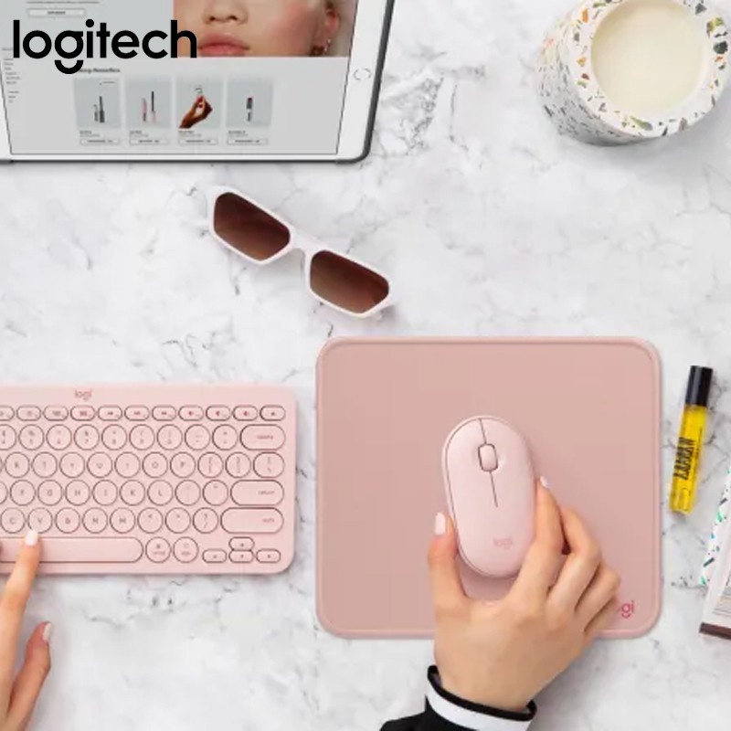 Logitech Mouse Pad Studio Series Anti Slip Tatakan Anti Tumpahan Rose