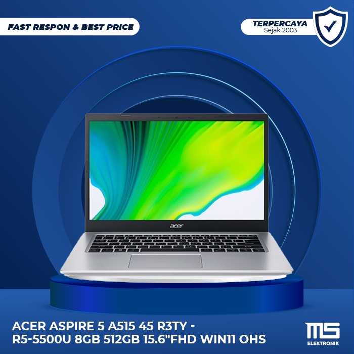 Acer Aspire 5 A515-45-R3TY [R5-5500U,8G,512GB] NX.A7YSN.007