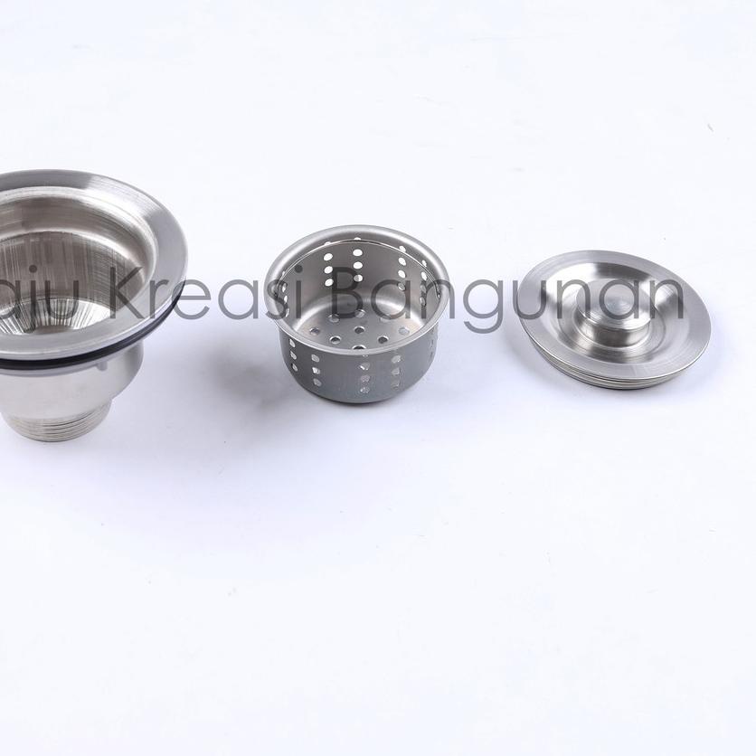 ☛ Afur Keranjang Full Stainless Saringan Bak Cuci Piring Wastafel Sink Avur BCP Hendso VPR ✽