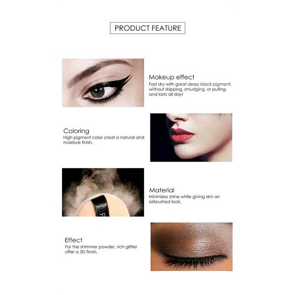 Promo  FOCALLURE Set 8 in 1 With Pouch Original Make Up Wanita  Murah