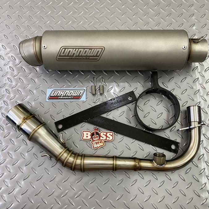 Knalpot Unknown Falcon V2 Stainless Vespa Sprint Primavera S LX LXV BOSSVES73 Kualitas Baik