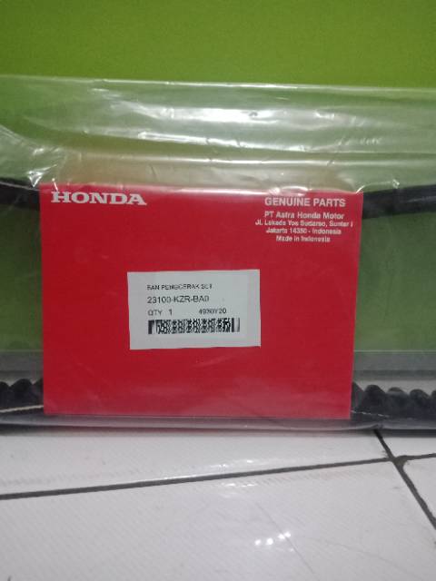 Vanbelt set kit Vario Techno 125 (KZR) ORI ASLI AHM 100%