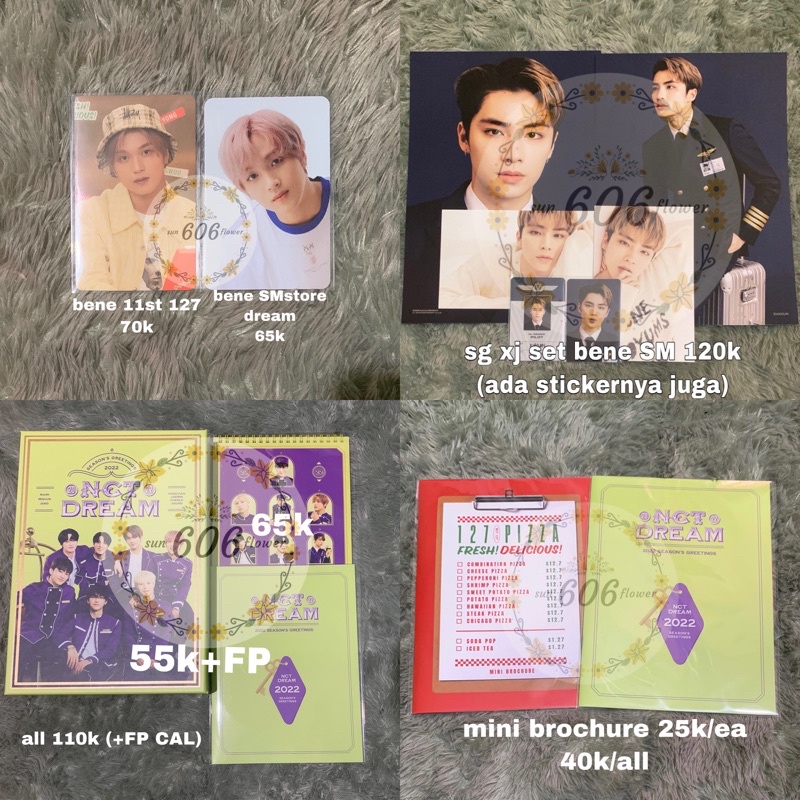 NCT 127 DREAM WAYV SEASONS GREETING 2022 BENE SG22 11st SHARING HAECHAN XIAOJUN SET PHOTOCARD PC BEN