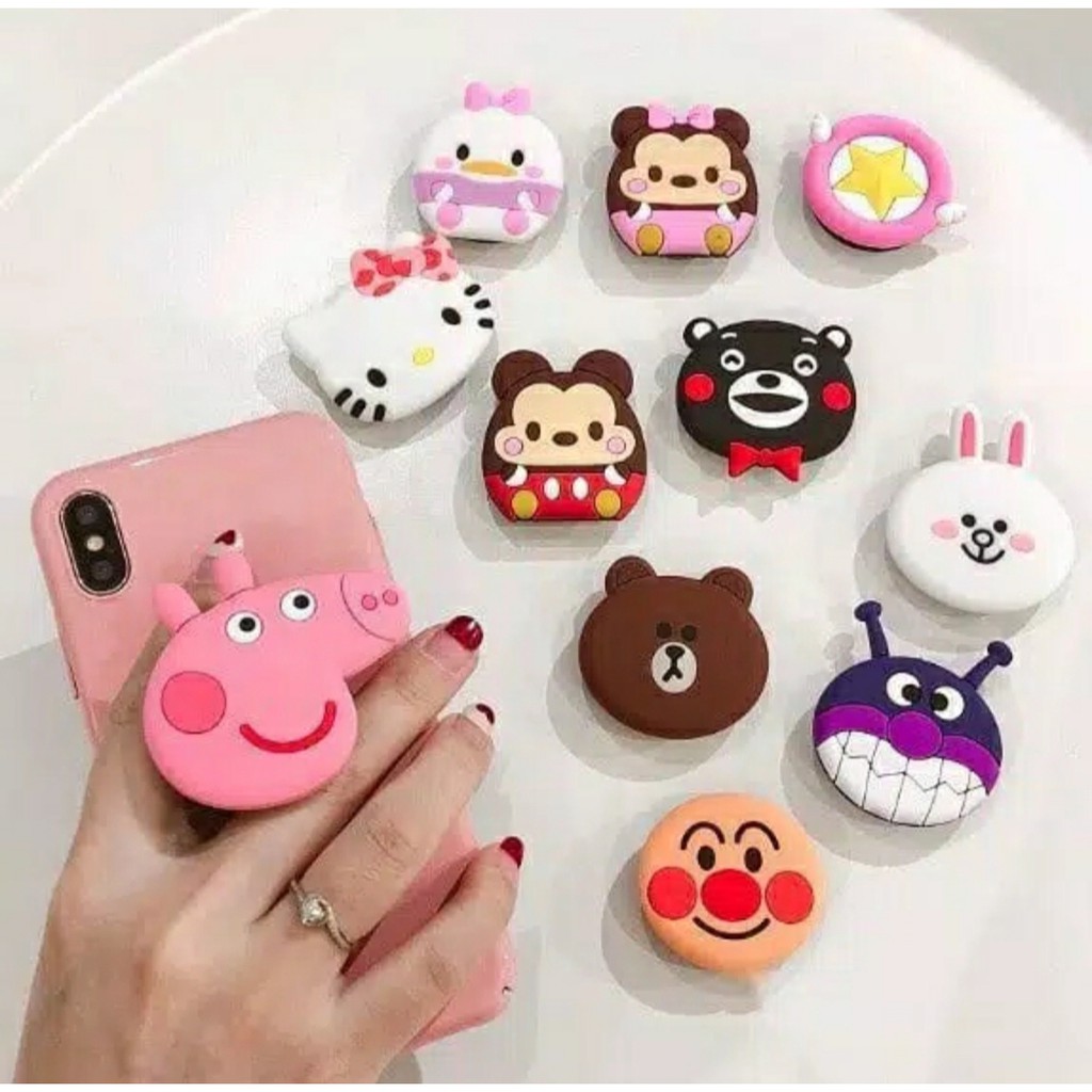 3D Popsocket HP Karakter Pop Socket Kartun Import Murah GHM