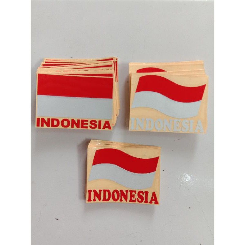 Jual STICKER BENDERA INDONESIA CUTTING STIKER MOTOR STICKER MOBIL