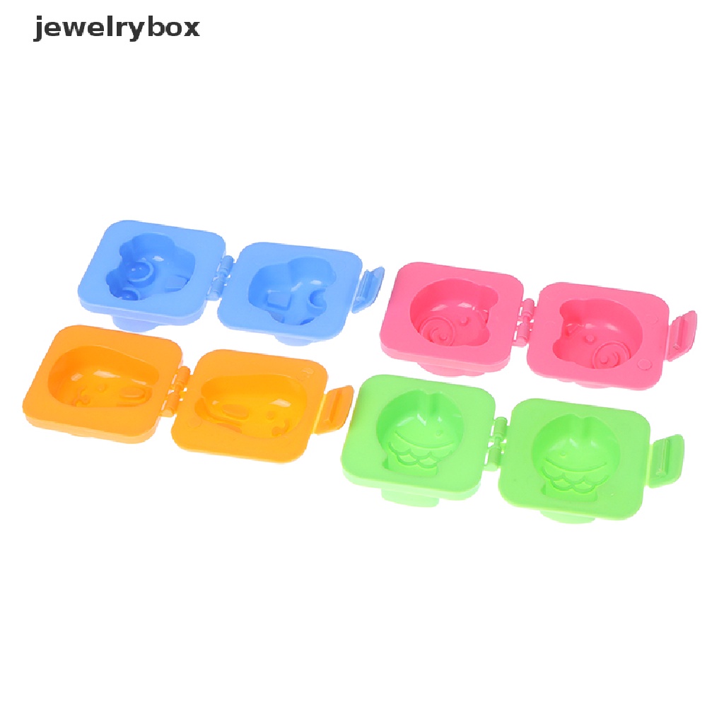 (jewelrybox) 2pcs Cetakan Telur Rebus / Bento Bentuk Kartun 3D