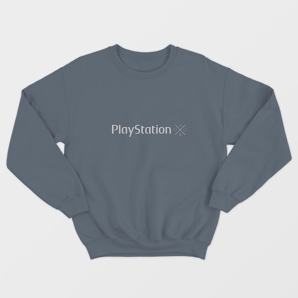 PS BORDIR CREWNECK SWEATER WANITA PRIA GAMING SIZE M - XXL -  CREWNECK UNISEX TEBAL PREMIUM