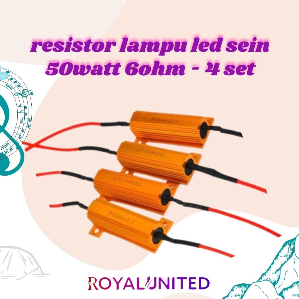 SOLUSI Lampu Sein Led 50W 6 ohm PER 4 PCS KEDIP NORMA RESISTOR