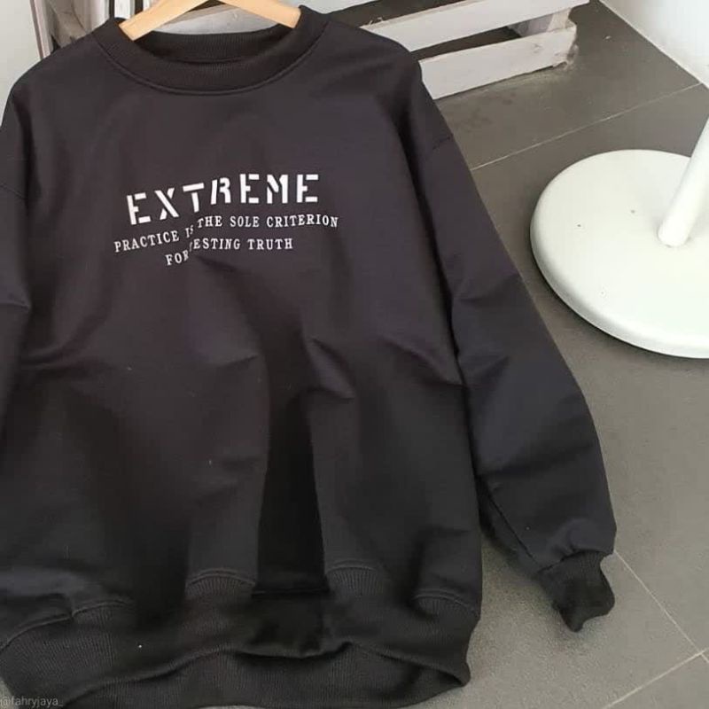 Crewneck Oversize EXTREME XL - XXL REAL 100% | Sweater Big Size CHOCOLATE XL - XXL REAL 100% | Trhift Crewneck Oversize CK XL - XXL REAL 100%