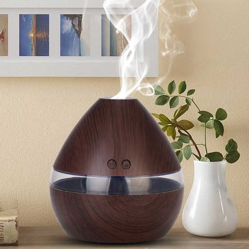 (100% BARANG ORI) Taffware Air Humidifier Aromatherapy Oil Diffuser Wood 300ml Humi H218