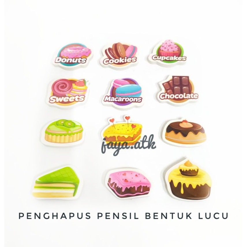 PENGHAPUS PENSIL ERASER KECIL LUCU PENGHAPUS BENTUK LUCU PENSIL STIP ERASER LUCU