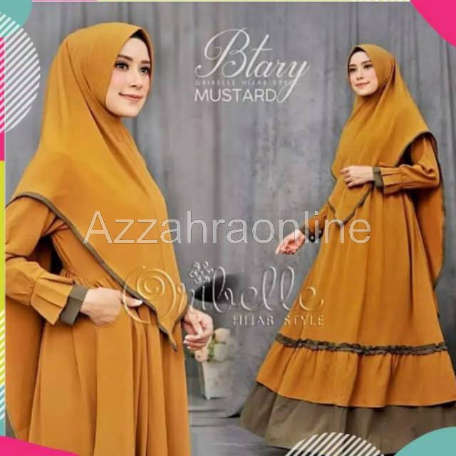 Baju Gamis Wanita Terbaru Model Pesta Kekinian Ceruty Polos Kaffa Size M L XL XXL Busui Syar'i