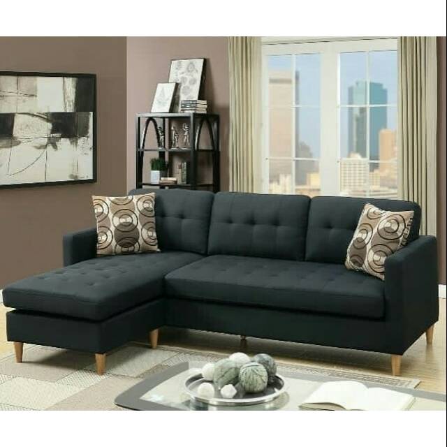 Kursi sofa L sudut modern retro