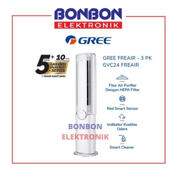 GREE AC Floor Standing 3PK GVC-24FREAIR with HEPA Filter 3PK Freair