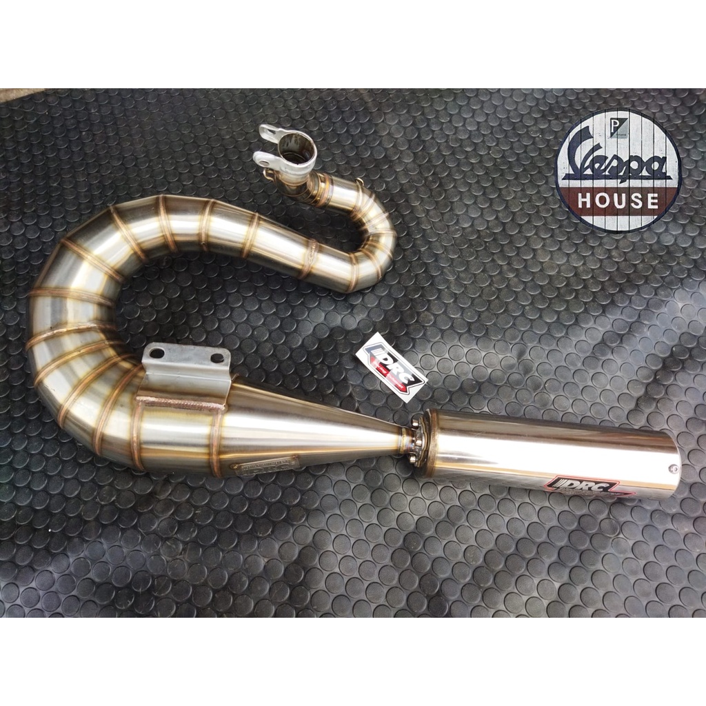 KNALPOT VESPA RACING MODEL ANACONDA DRC VICTORY STAINLESS