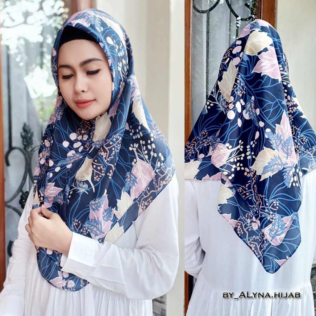 Khimar 2 Layer PollyCotton Motif / Hijab Instant Terbaru
