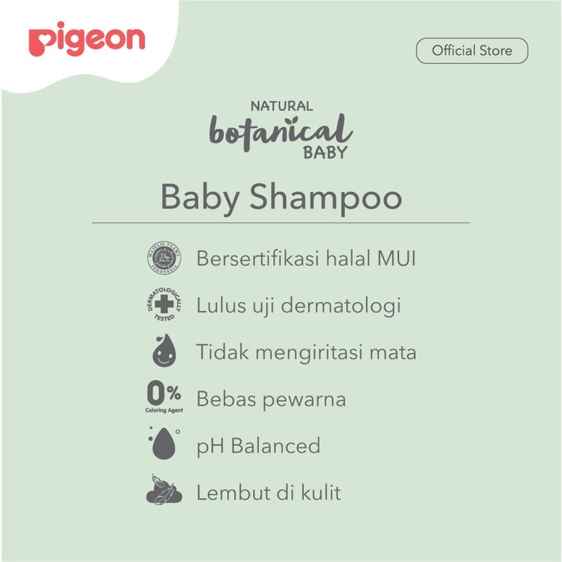 PIGEON Botanical Baby Shampoo 240Ml - Shampo Bayi Bahan Natural Alami