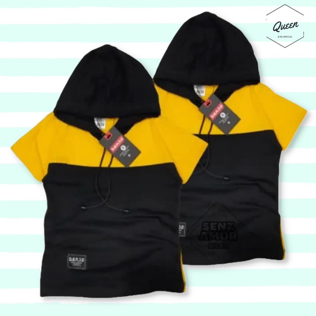 BAJU KAOS HOODIE ANAK LAKI-LAKIDAN PEREMPUAN UMUR 1-12 TAHUN BAHAN CATTON 30S