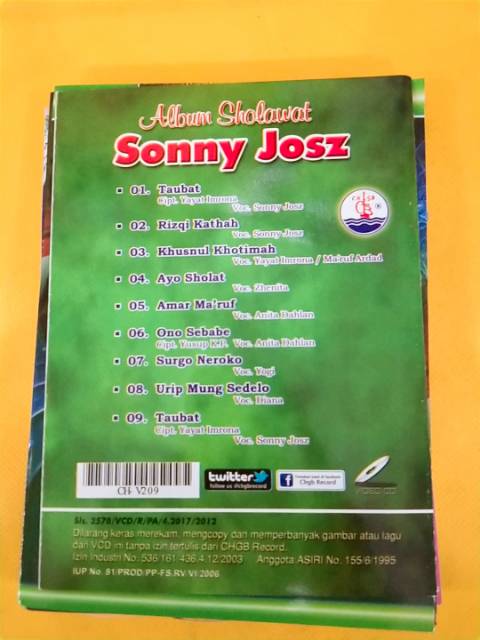 Kaset Musik Video Vcd Lagu Religi Jawa Sholawat Sonny Josz Bisa