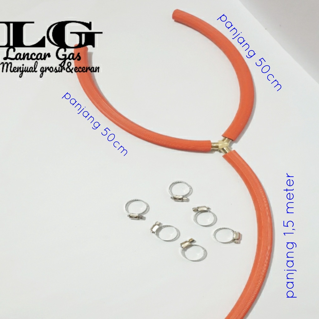 Selang Gas 2 Lapis/Selang Pararel 2 Kompor/Selang Cabang 3