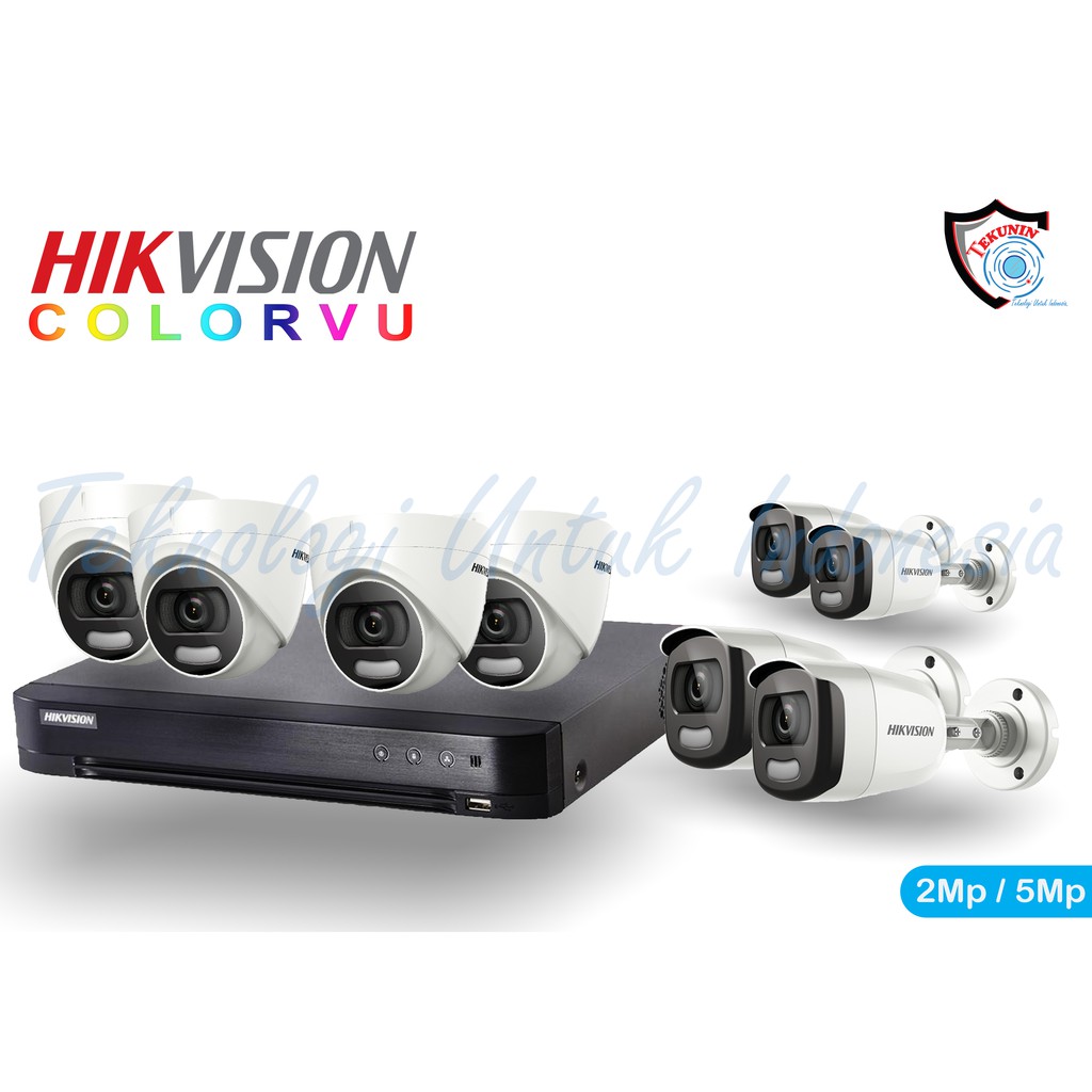 Paket 8 Kamera Cctv Analog Hikvision ColorVU