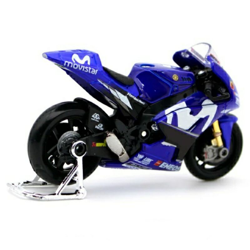 Miniatur Diecast Moto Gp Rossi yamaha Movistar 2018 Motor Gp Skala 1:18