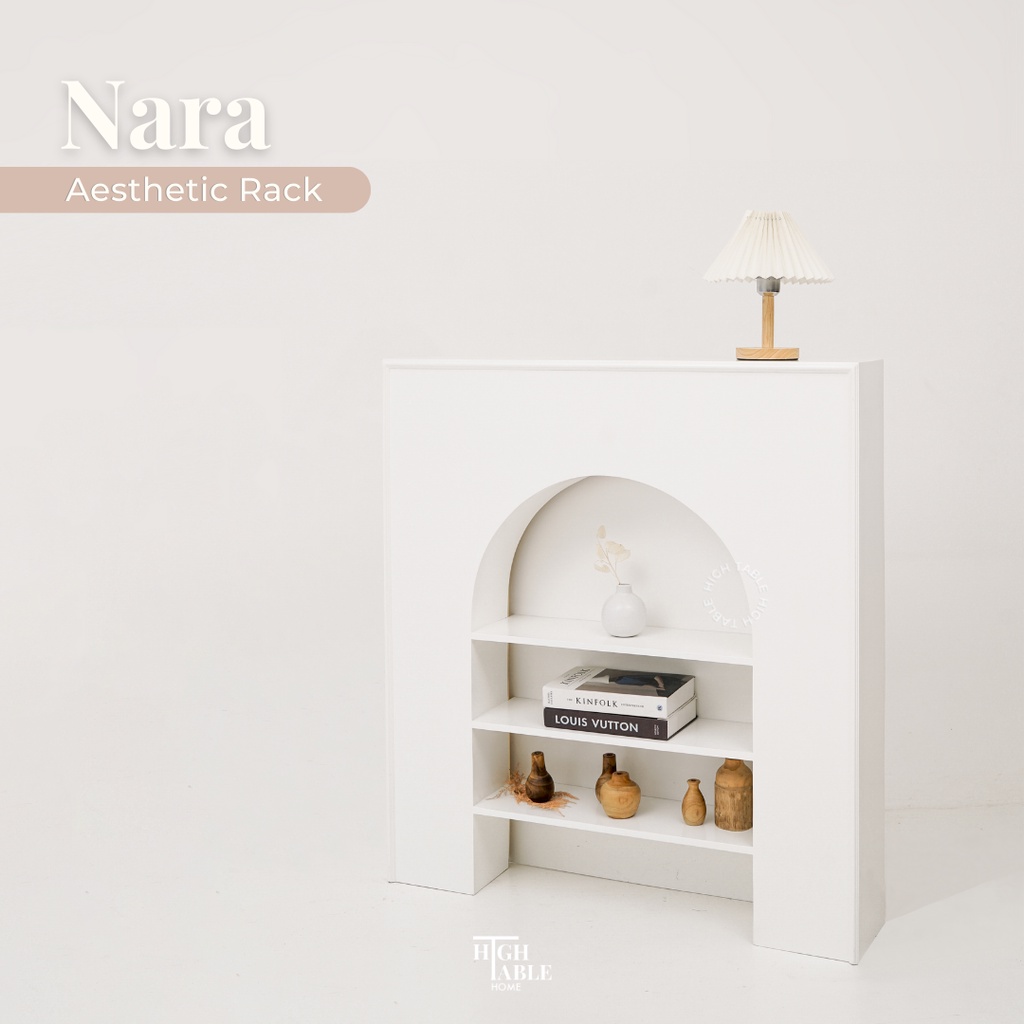 [hightable] NARA | Korean Aesthetic Faux Fireplace Rack / Rak Perapian Korea / Dekor Properti Foto /