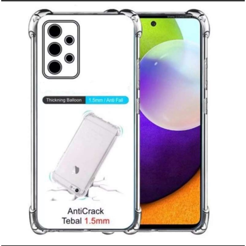 Softcase Knock THICKENING Balloon SAMSUNG A53 A33 A73 A23 A13 A52 A52s A32-4G A32-5G A72 A22-4G A22-5G M53 M33 M22 M13 M23 Softcase TPU HD CRACK Originial Soft Case Anti Fall Airbag 1.5MM Tebal A-Jatuh,Shock Proof Anticrack Bening Clear Transparant 4G 5G