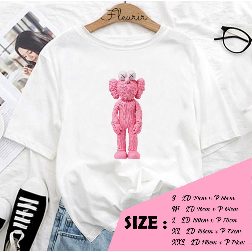 FLEURIR - KAOS KAWS PK WANITA DEWASA LENGAN PENDEK TUMBLR TEE UNISEX