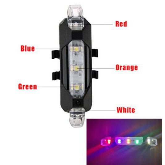 Grab Medan Lampu Belakang Sepeda USB Rechargeable Rear Tail Bike Portable Light Lamp DC-918 ROBESBON