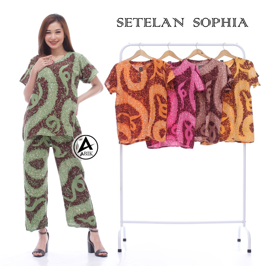 SETELAN CP CELANA PANJANG BATIK / SETELAN BATIK RAYON ADEM / SETELAN BUSUI MURAH