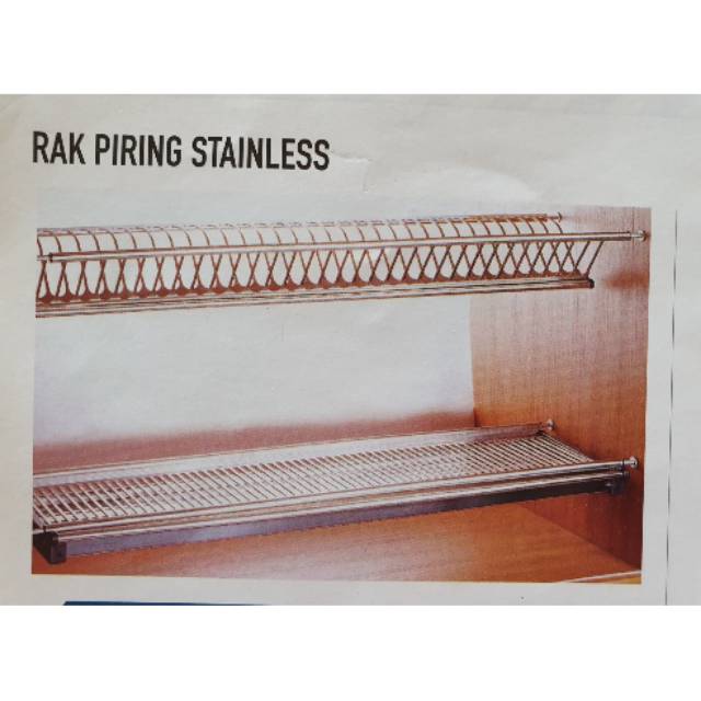 Rak Piring Stainless panjang 90 cm