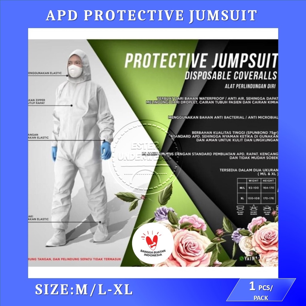 Alat Pelindung Diri (APD) / Protective Jumpsuit - Disposable Coveralls