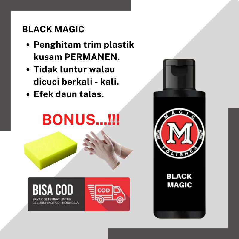 Jual Black Magic Penghitam Pengkilap Dashboard Body Kasar Motor Bodi Plastik Mobil Permanen