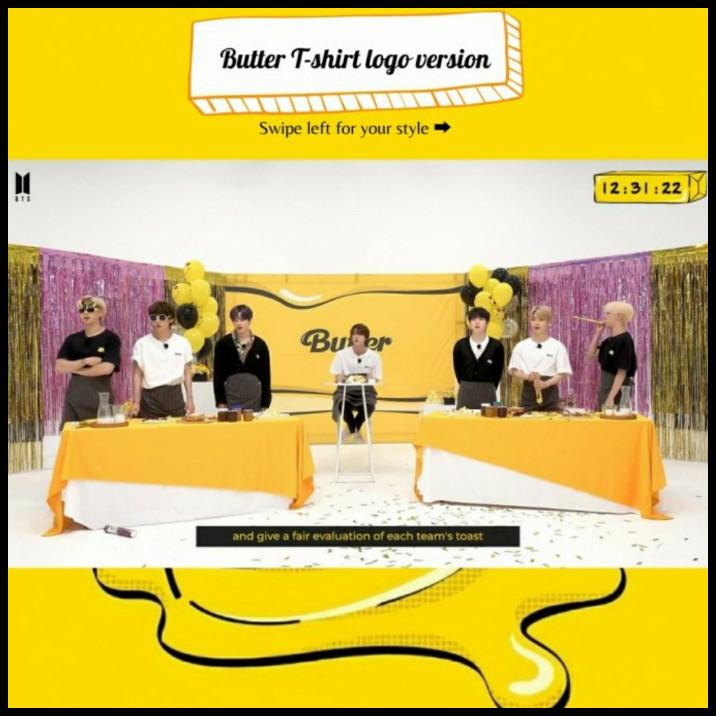 Butter Logo Tshirt Kaos Baju Bts Bt21 Army Korean Kpop Jungkook V Kim